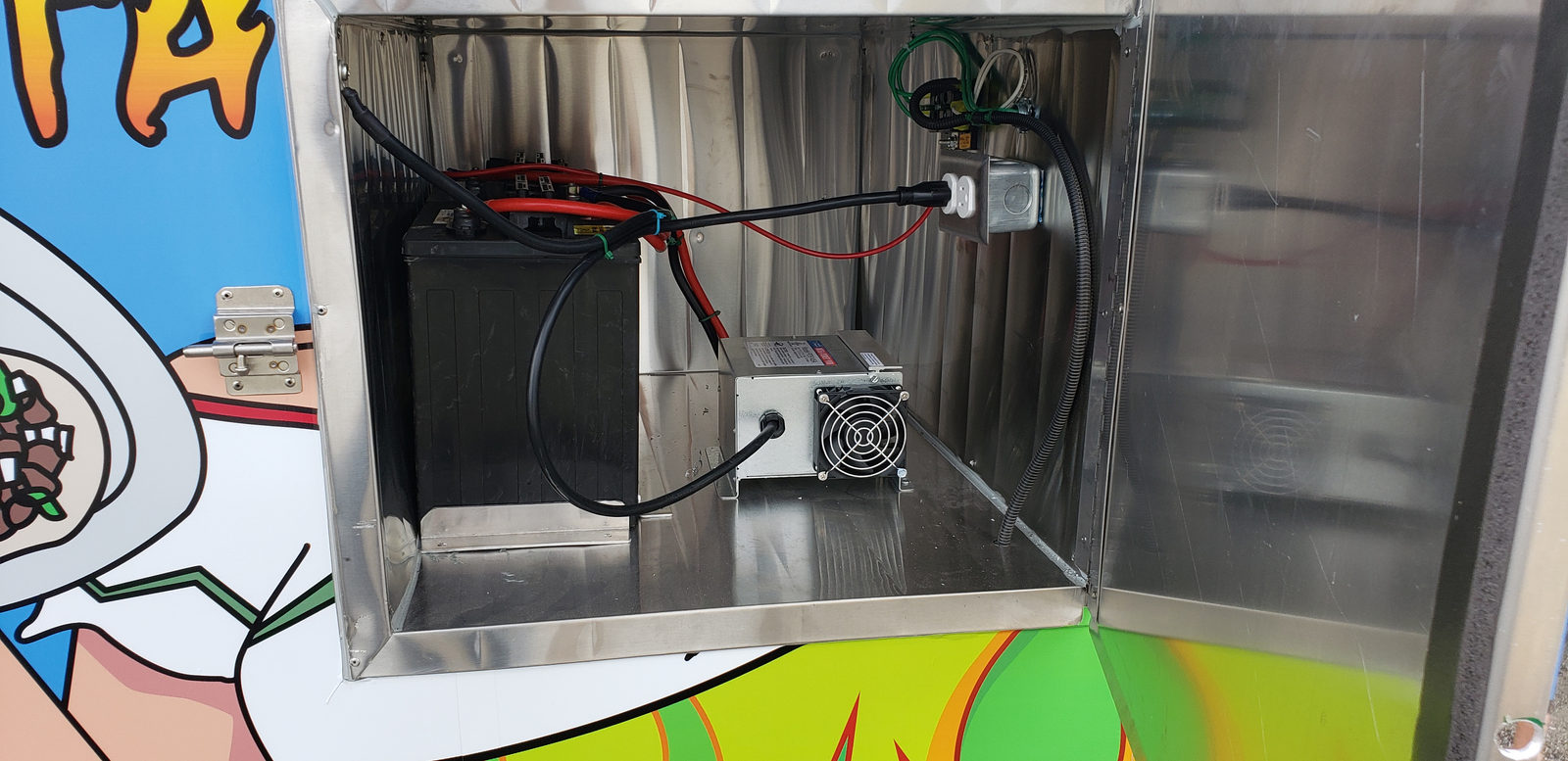 Trabajo eléctrico en un food truck